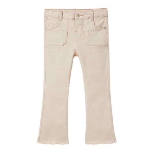 ZARA Kids | Beige | FLARED FRAYED JEANS - Picture 2 of 4